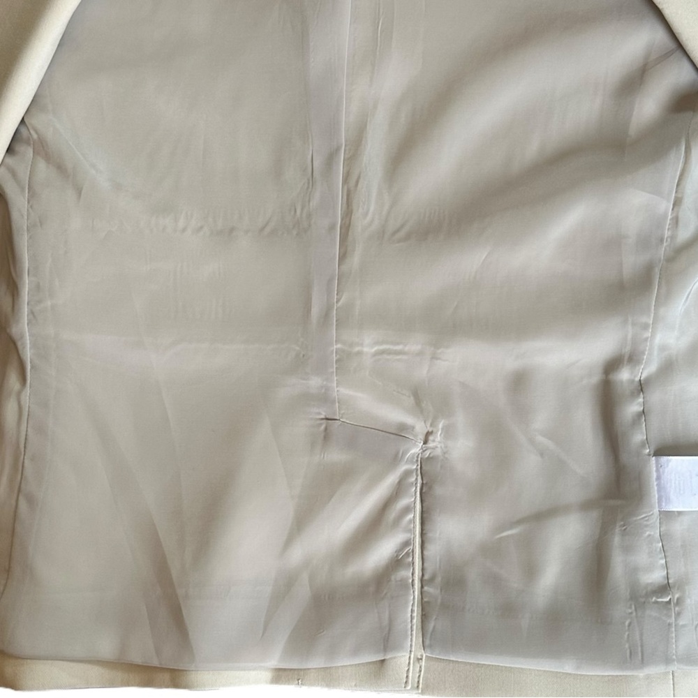 Talbots Petite Stretch Cotton Cream Blazer Size 2P ~ Suggest Retail $199 - Picture 11 of 12